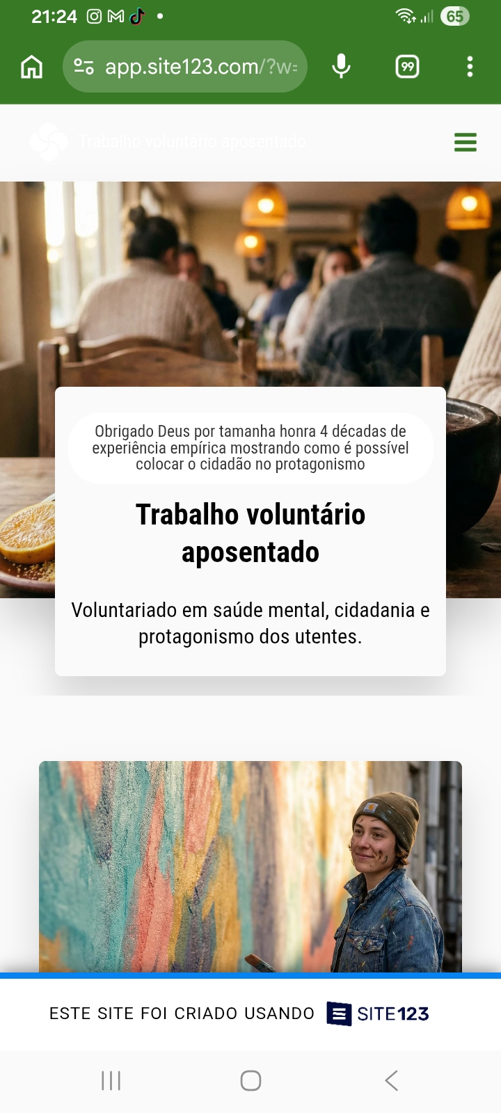 Uma vida dedicada ao coletivo gra�as a Deus