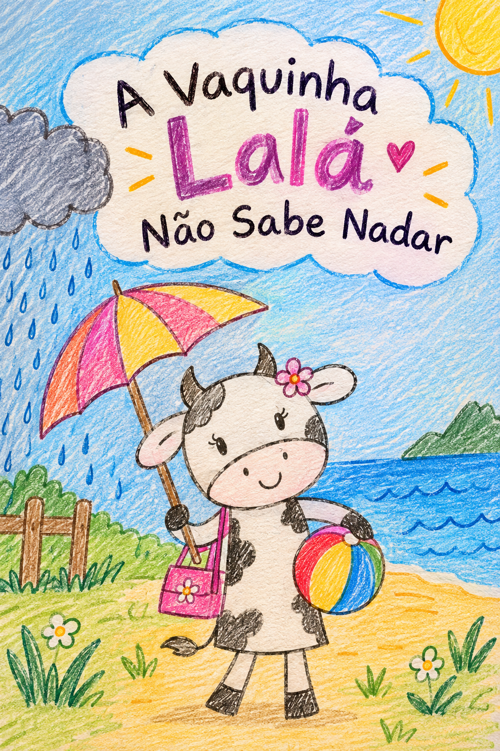A vaquinha Lal� n�o sabe nadar