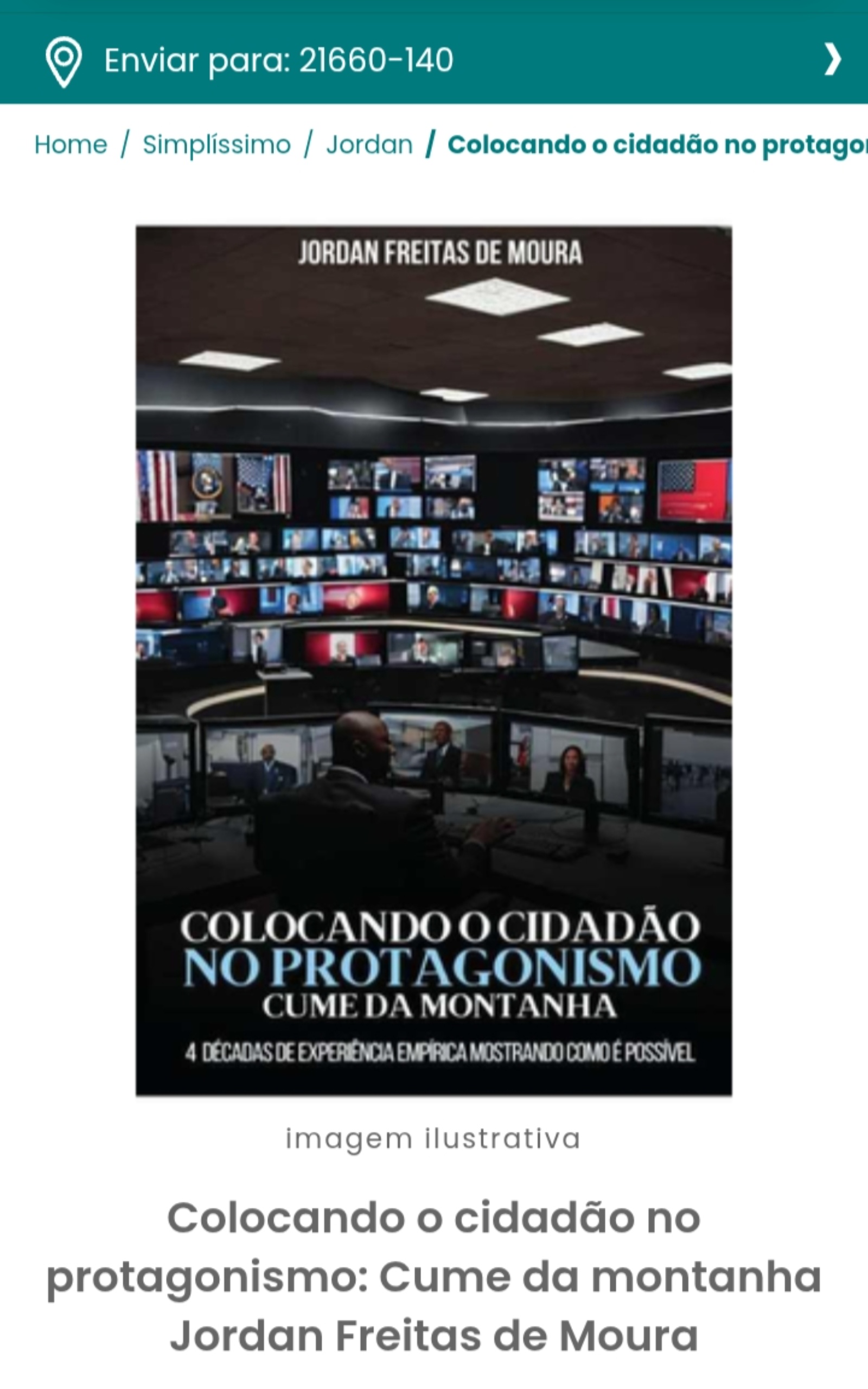 Audiobook Colocando o Cidad�o no Protagonismo cume da montanha Jordan Freitas de Moura