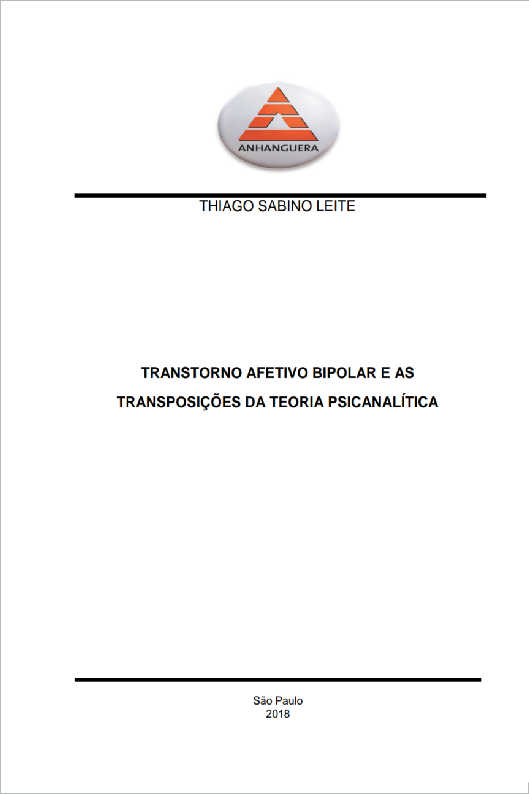 TRANSTORNO AFETIVO BIPOLAR E AS TRANSPOSIES DA TEORIA PSICANALTICA